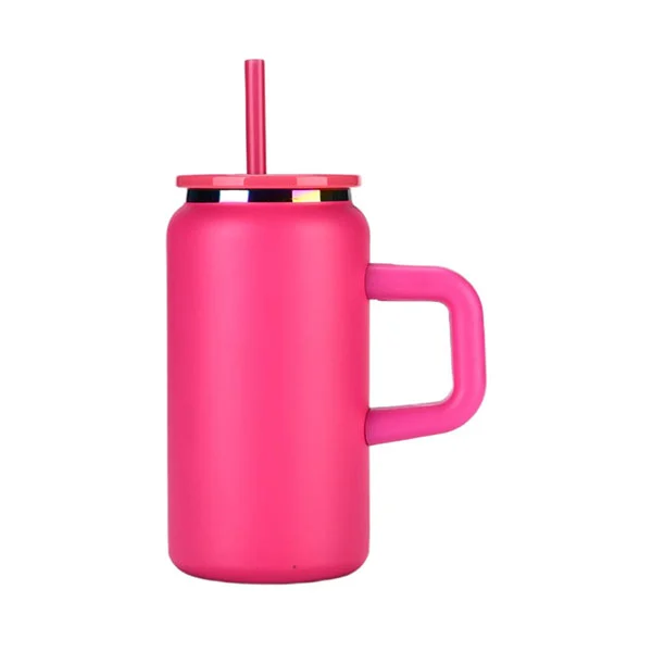 16oz vakuum rostfritt stål kan muggar med avtagbara handtag